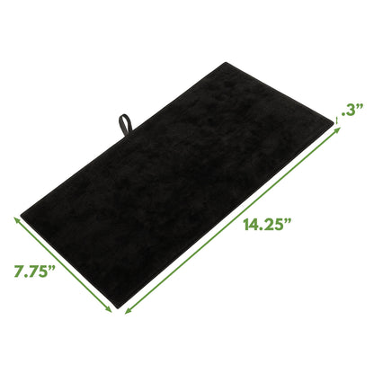 14 1/4" x 7 3/4" Black Velvet Padded Display Pads (2-Pack)