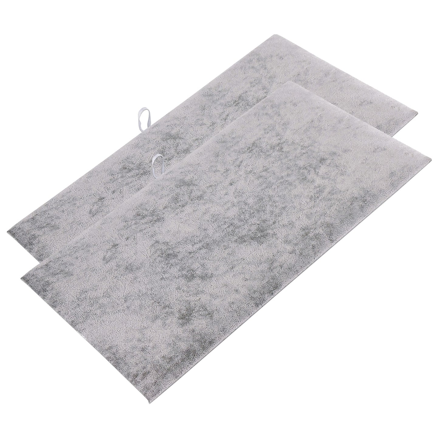 14 1/4" x 7 3/4" Grey Velvet Padded Display Pads (2-Pack)