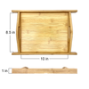 14" x 10" Bam & Boo Natural Bamboo Serving Tray with Handles