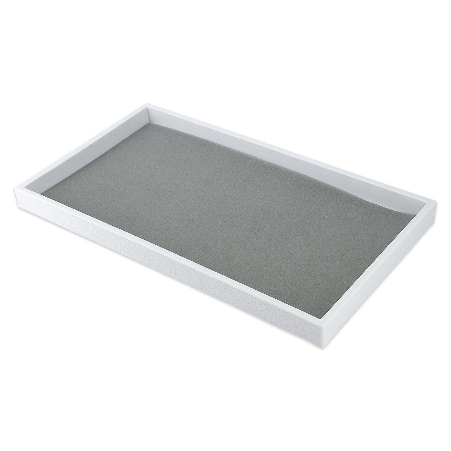 14" x 7 1/2" Gray Velvet Card Stock Jewelry Tray Insert