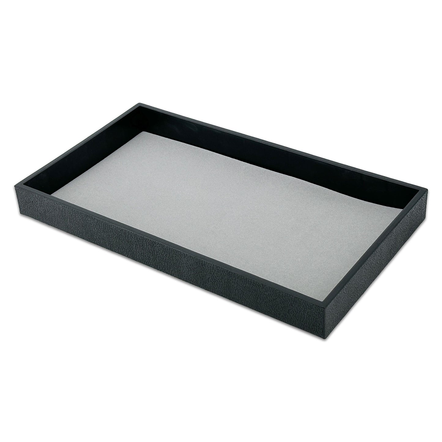 14" x 7 1/2" Gray Velvet Card Stock Jewelry Tray Insert