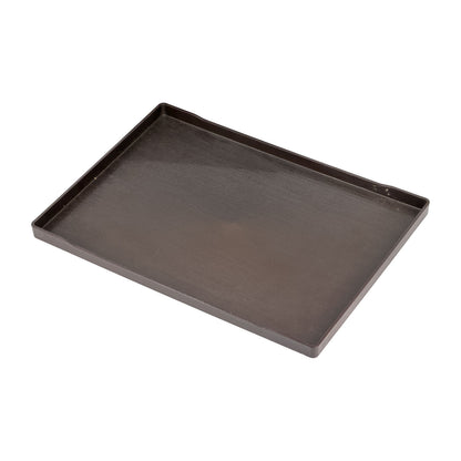 15 1/2" x 11" Wood Grain Stackable Plastic Tray