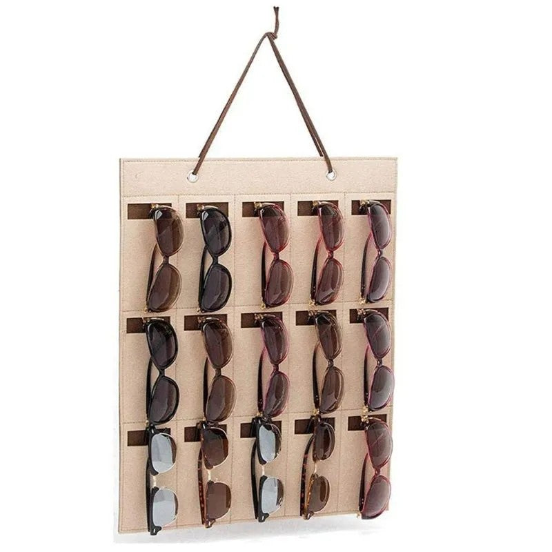 15 1/2" x 19 1/2" Felt Glasses Storage Organizer Roll