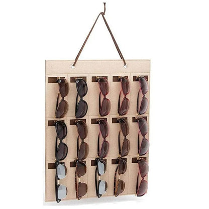15 1/2" x 19 1/2" Felt Glasses Storage Organizer Roll