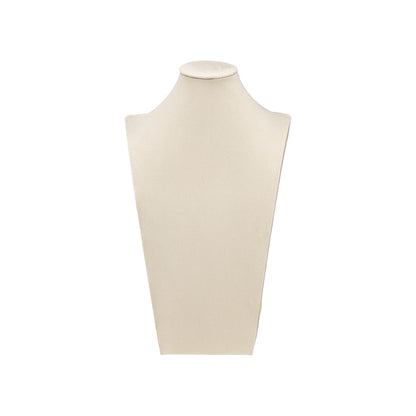 15 3/4" Beige Microfiber Necklace Bust Jewelry Display
