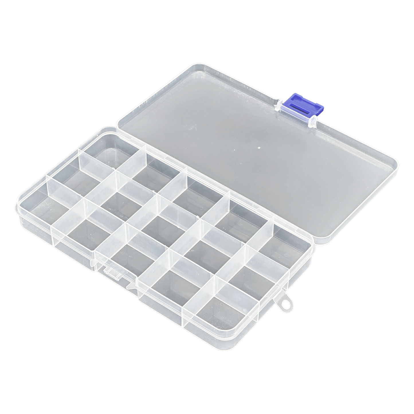 15 Grid Small Clear Plastic Compartment Organizer Storage Case