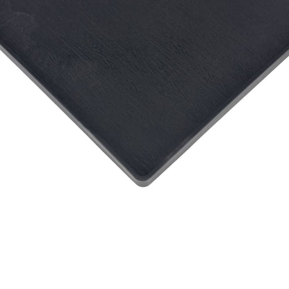 15" x 10 1/2" Woodgrain Texture Black Plastic Serving Tray