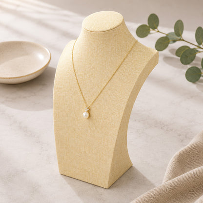 16" Linen Burlap Necklace Bust