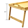18.5" x 12" Bam & Boo Natural Bamboo Folding Tray Table