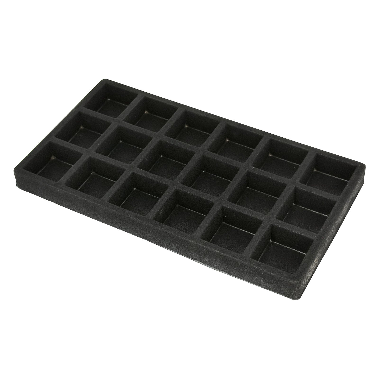 18 Compartment Deep-Well Black Flocked Tray Insert