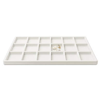 18 Compartment White Flocked Tray Insert