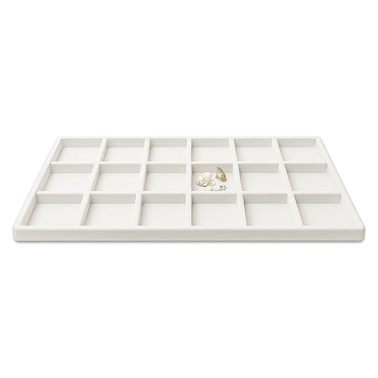 18 Compartment White Flocked Tray Insert