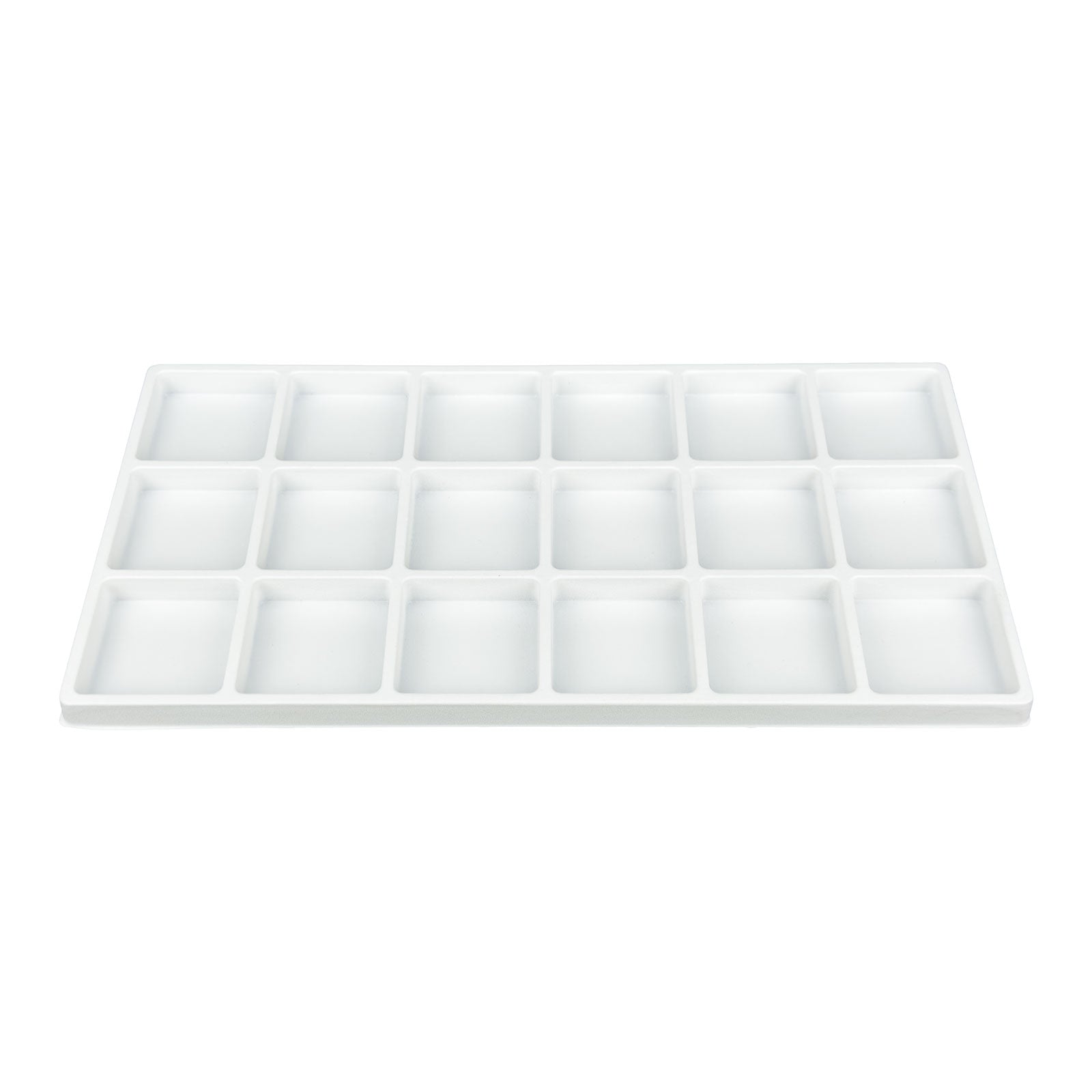 18 Compartment White Flocked Tray Insert