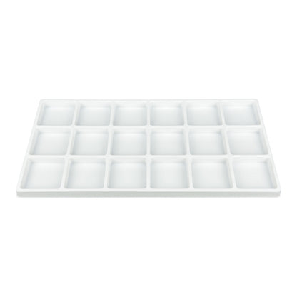 18 Compartment White Flocked Tray Insert