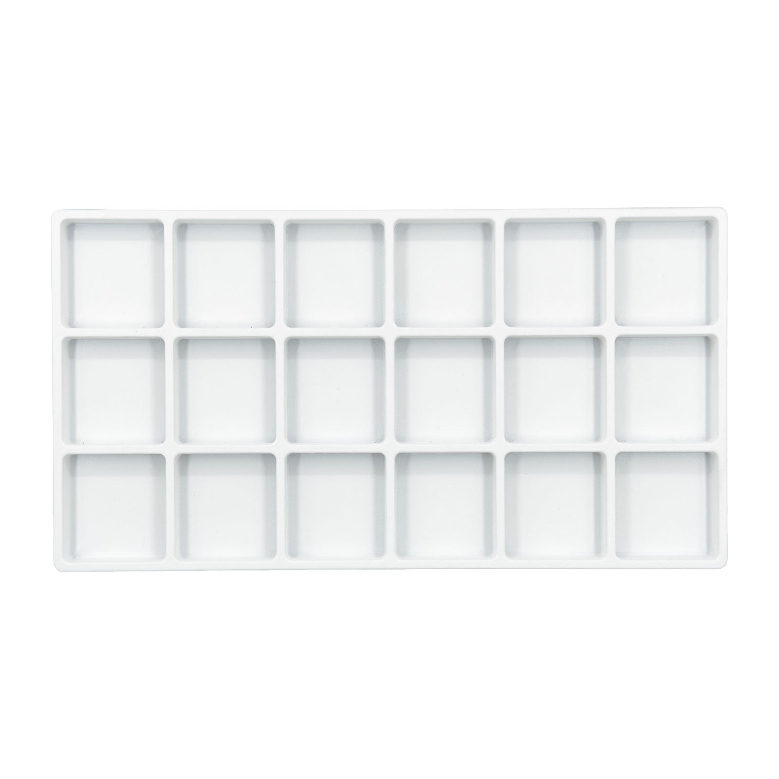 18 Compartment White Flocked Tray Insert