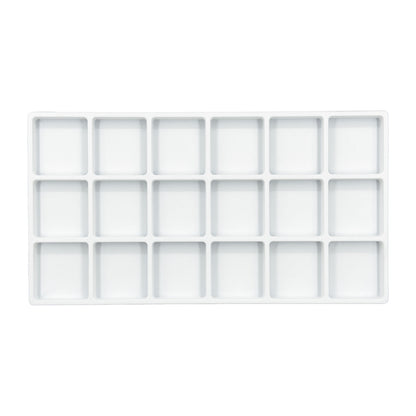 18 Compartment White Flocked Tray Insert