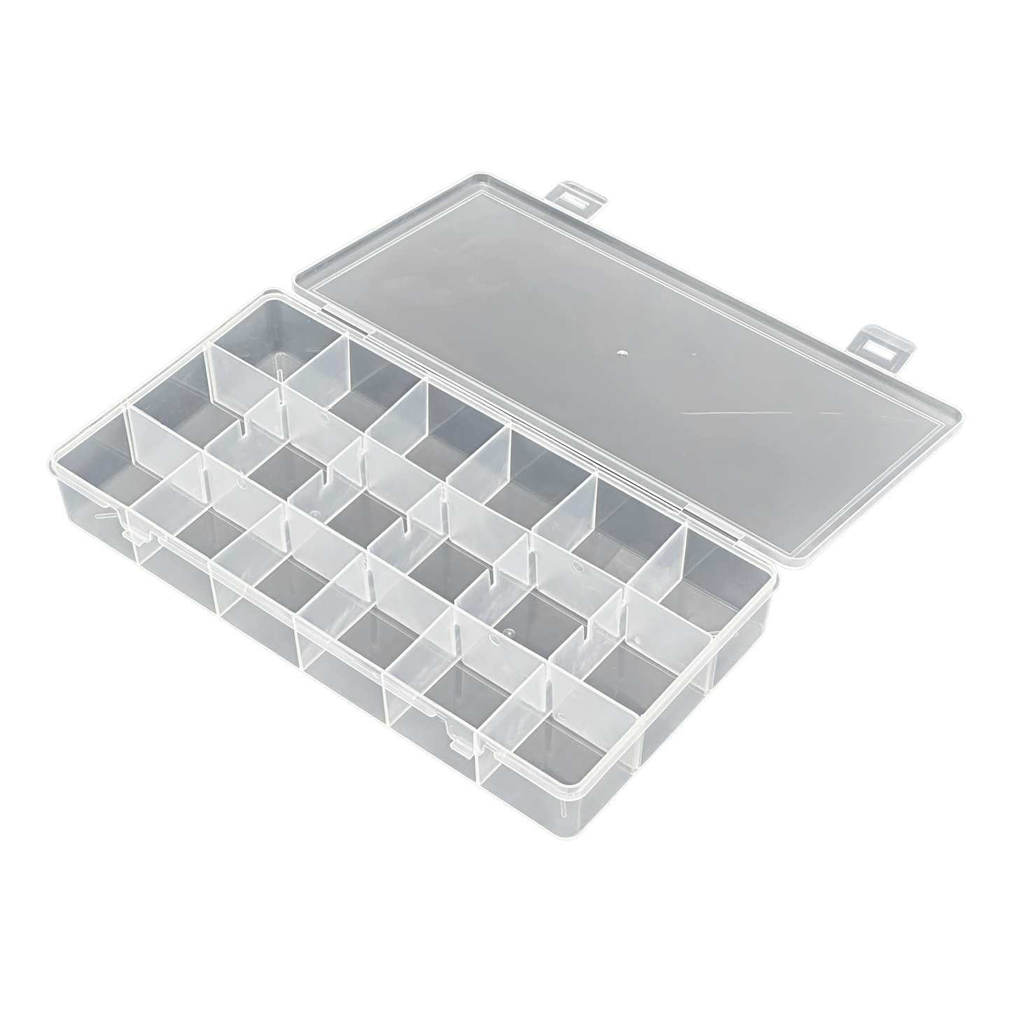 18 Grid Small Clear Plastic Compartment Organizer Storage Case