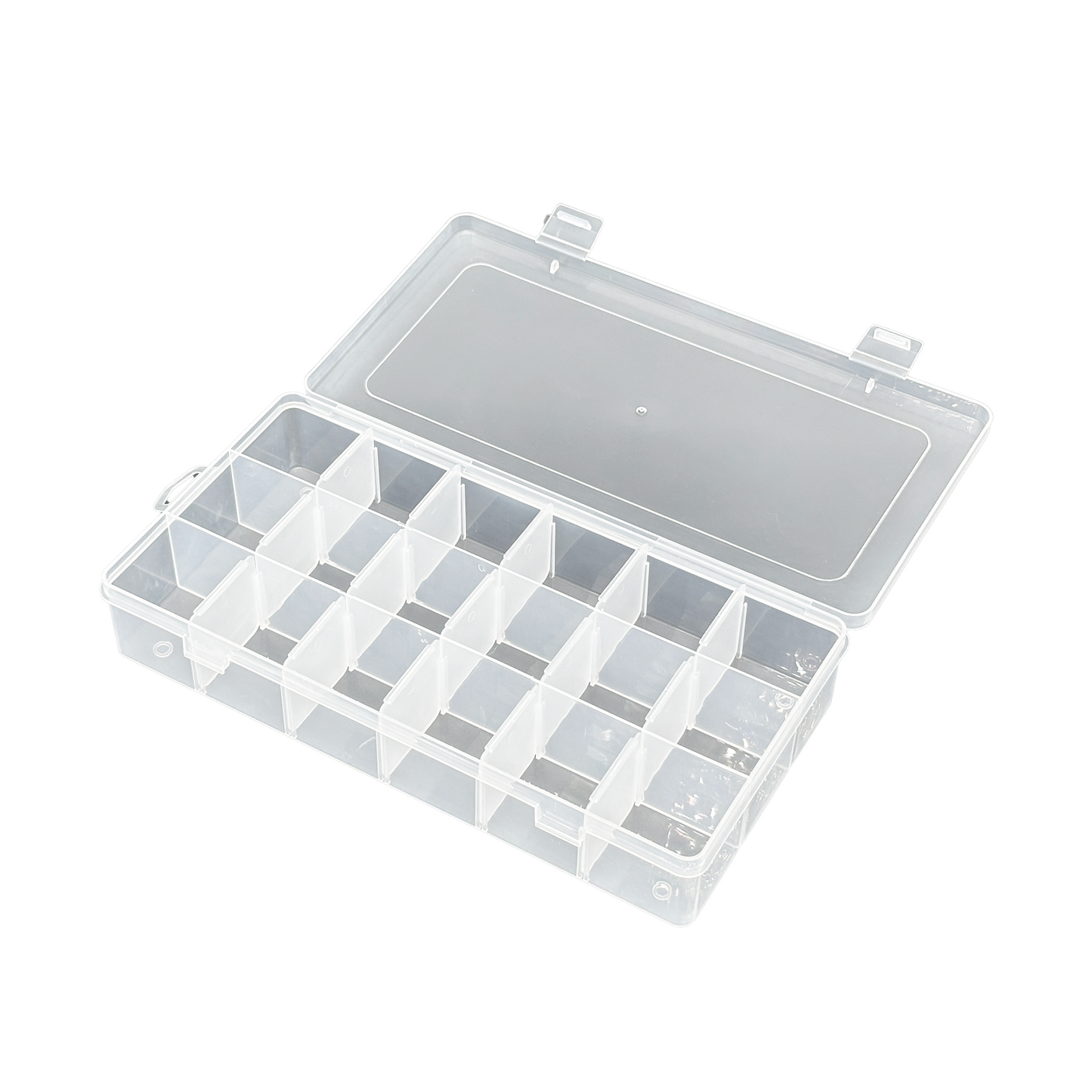 18 Grid Small Clear Plastic Configurable Compartment Organizer Storage Case