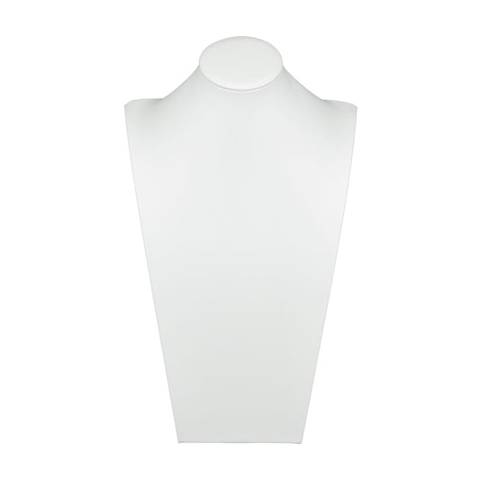 16" White Leatherette Bust