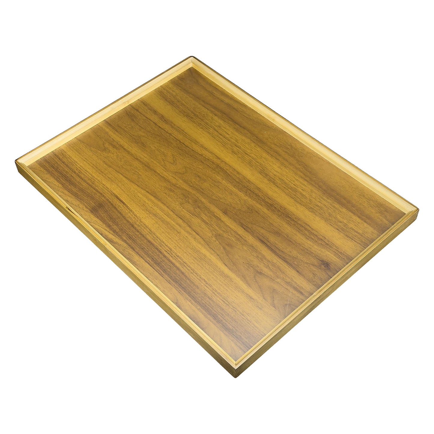 19 3/4" x 15" MDF Wood Display Tray with Plastic Mat