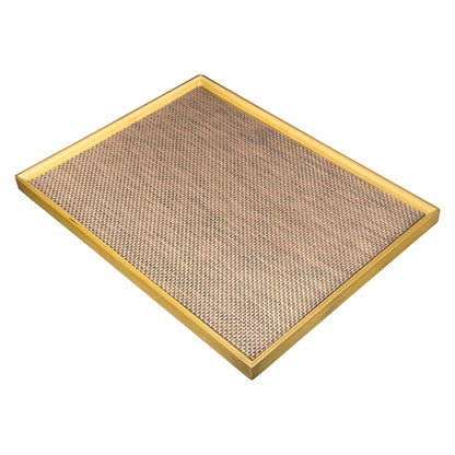 19 3/4" x 15" MDF Wood Display Tray with Plastic Mat