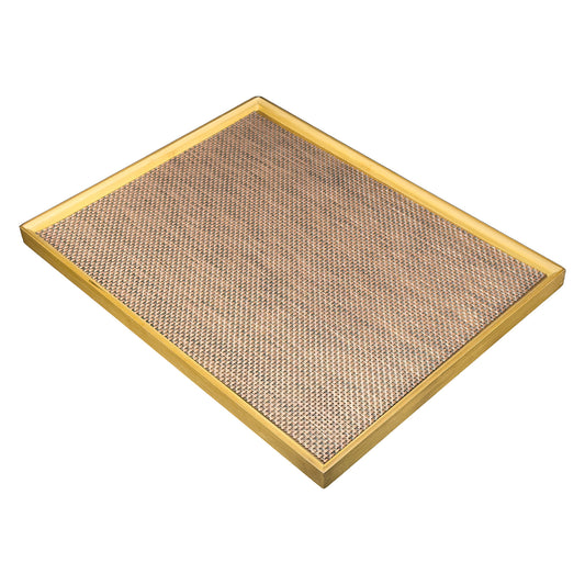 19 3/4" x 15" MDF Wood Display Tray with Plastic Mat