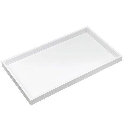 1"H White Plastic Display Tray
