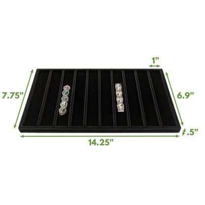 10 Column Black Compartment Tray Insert
