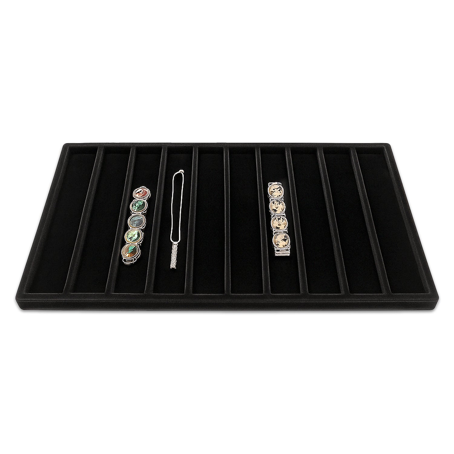 10 Column Black Compartment Tray Insert