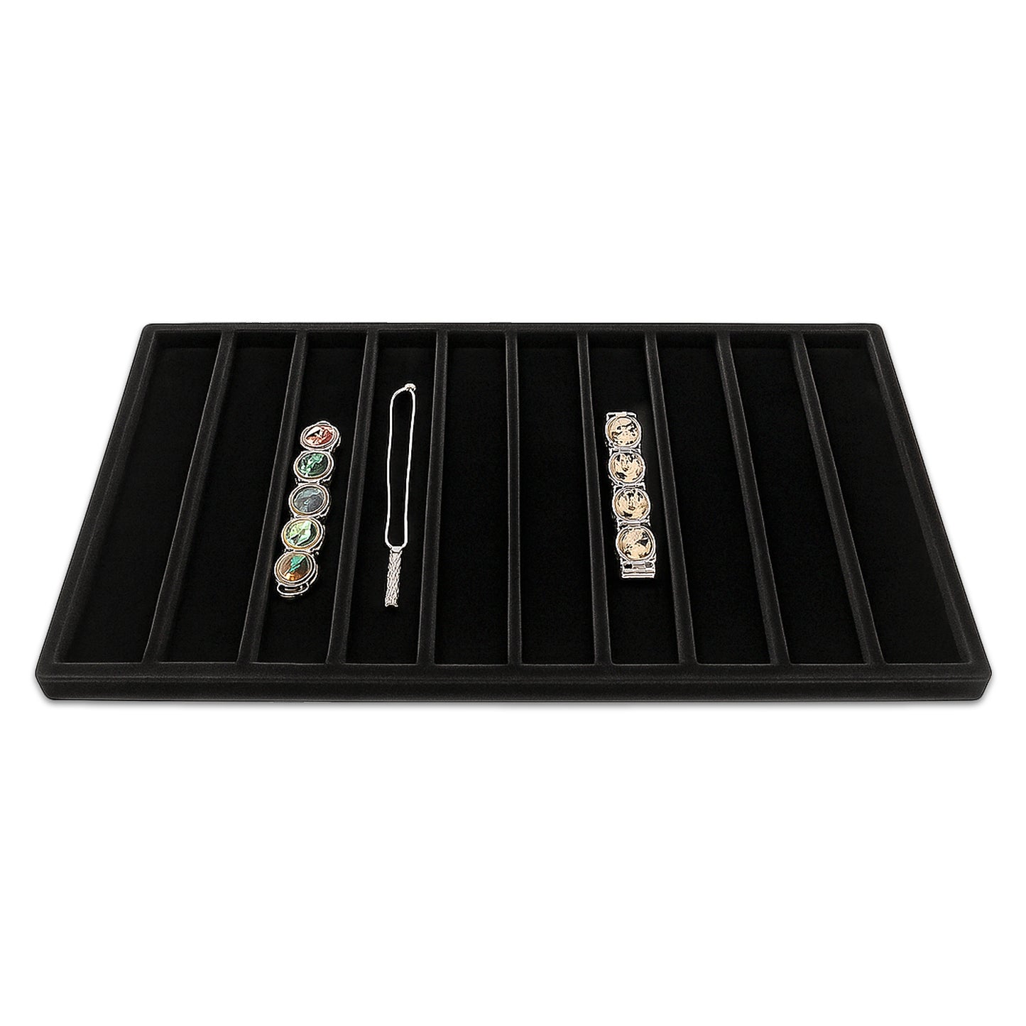 10 Column Black Compartment Tray Insert