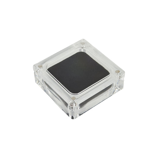 2 1/4" x 2 1/4" Clear Acrylic Gemstone Box with Magnetic Lid
