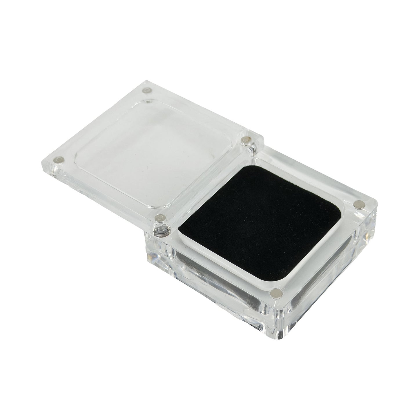 2 1/4" x 2 1/4" Clear Acrylic Gemstone Box with Magnetic Lid