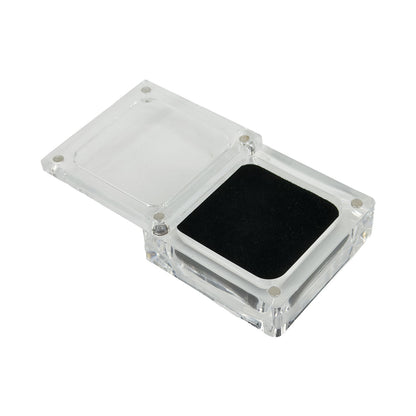 2 1/4" x 2 1/4" Clear Acrylic Gemstone Box with Magnetic Lid