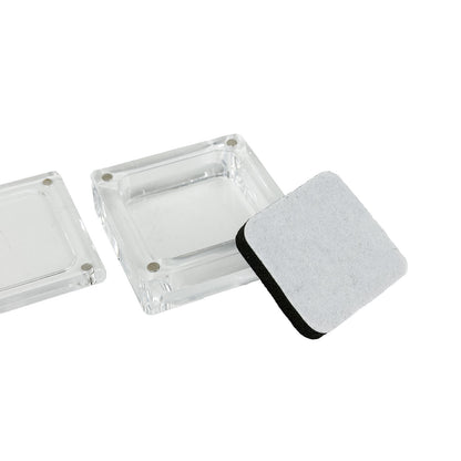 2 1/4" x 2 1/4" Clear Acrylic Gemstone Box with Magnetic Lid