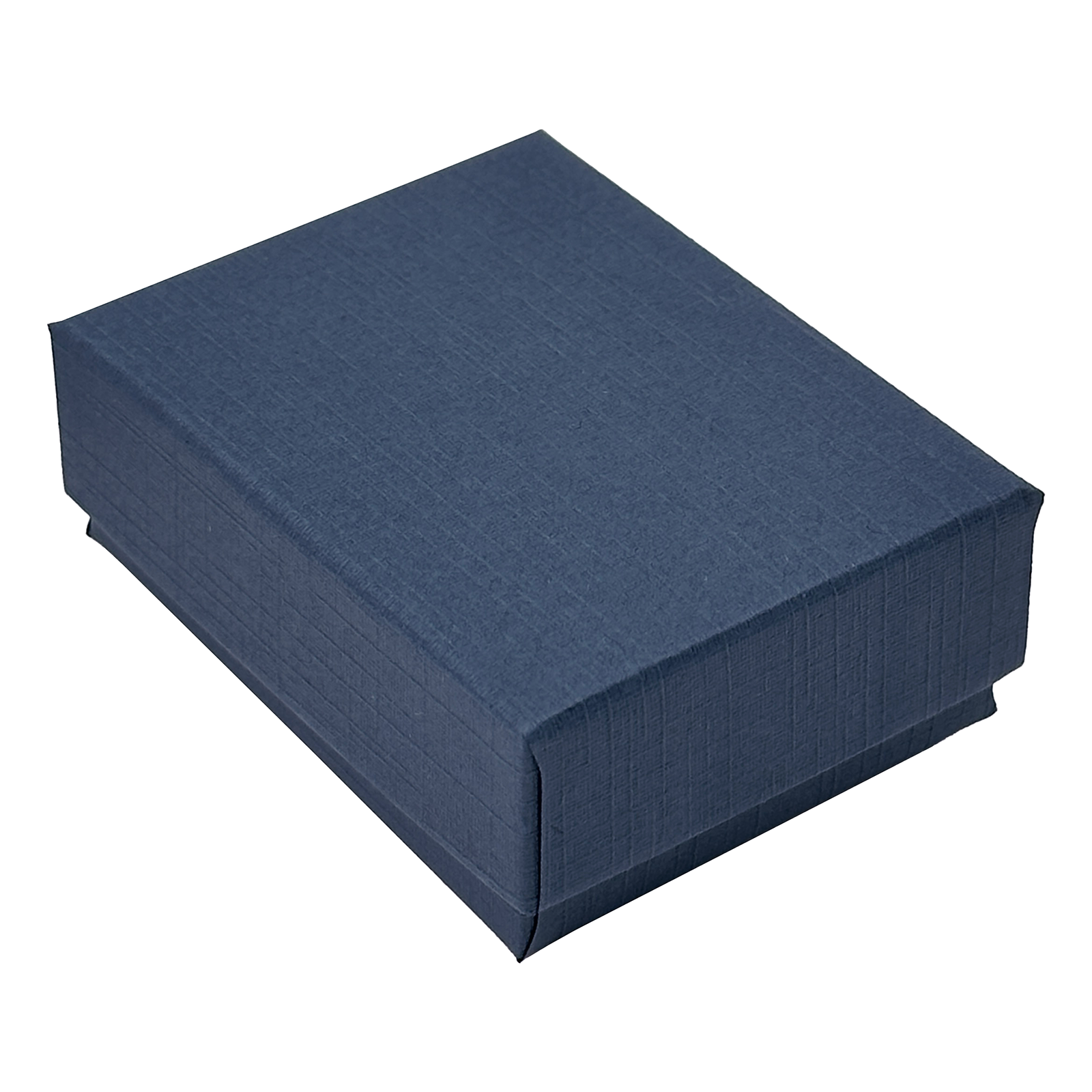 2 1 8 X 1 5 8 X 3 4 Navy Linen Pattern Cotton Filled Paper Box JPI 2-1-8-x-1-5-8-x-3-4-navy-linen-pattern-cotton-filled-paper-box-jpi