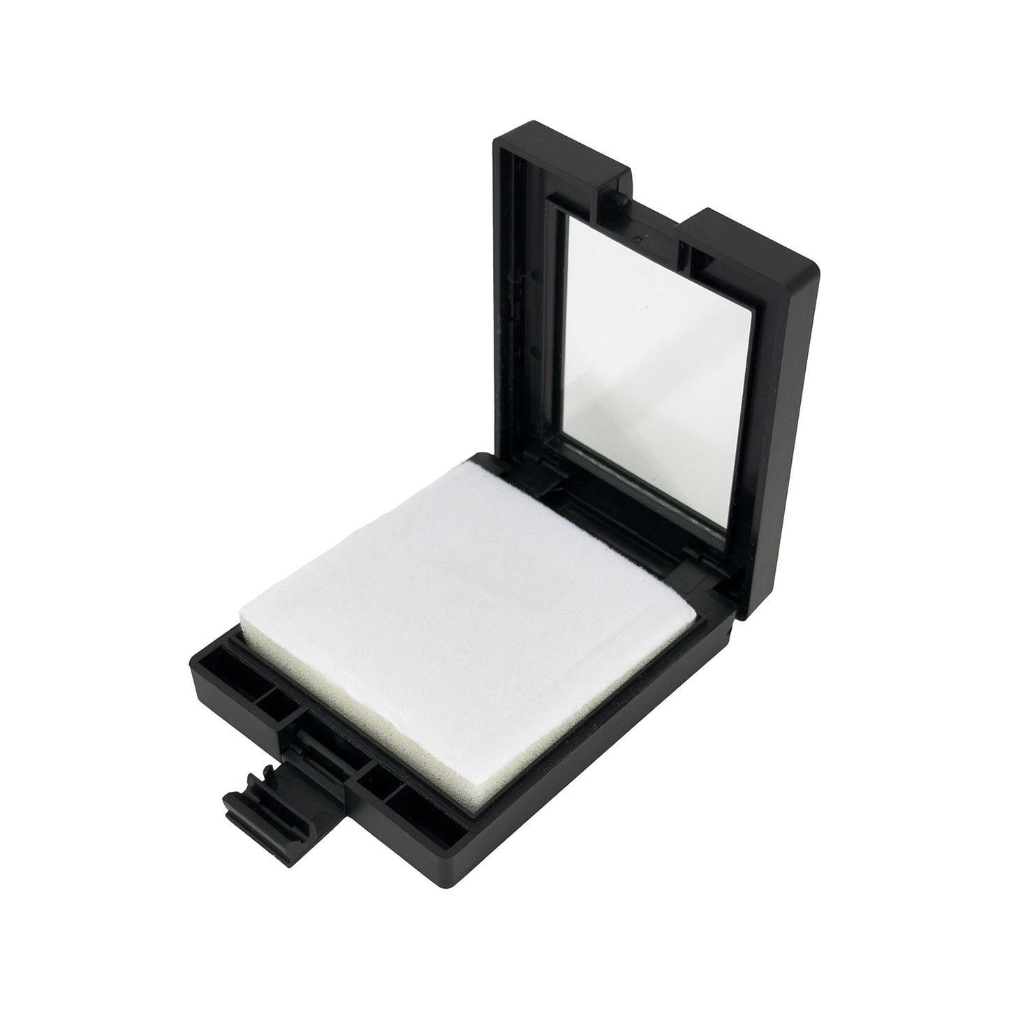 2 1/4" x 2 3/4" Black Plastic Gemstone Box with White Velvet Interior