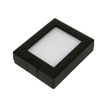 2 1/4" x 2 3/4" Black Plastic Gemstone Box with White Velvet Interior