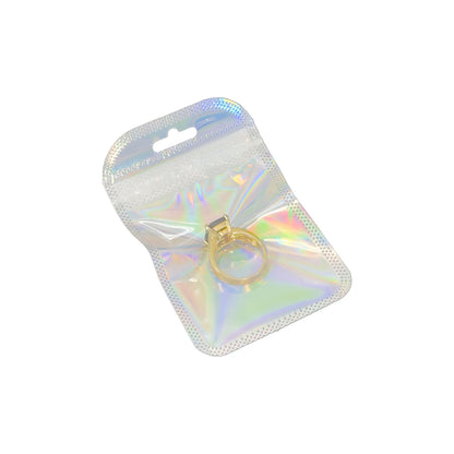 2 3/4" x 4 5/16" Holographic Resealable Zip Lock Bags with Hang Hole