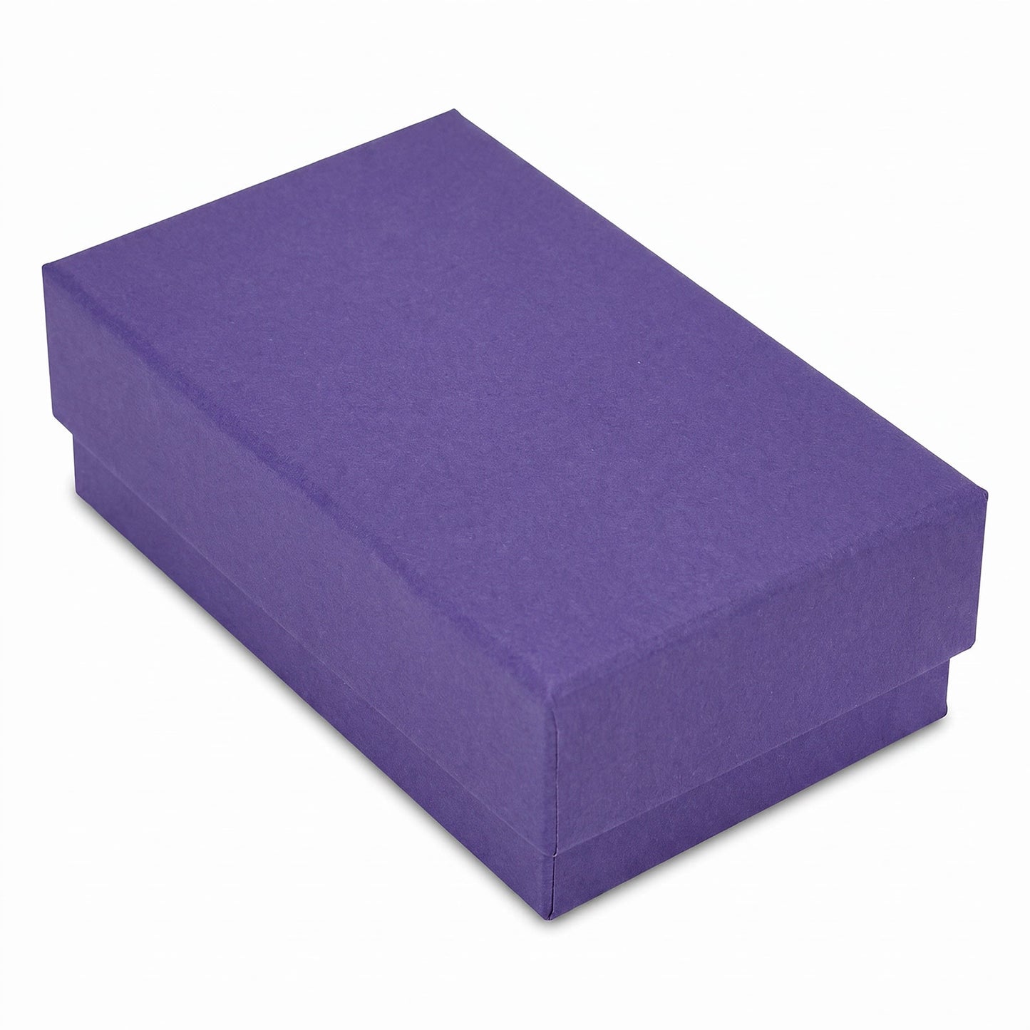 2 5/8" x 1 5/8" x 1" Dark Purple Cotton Filled Paper Box
