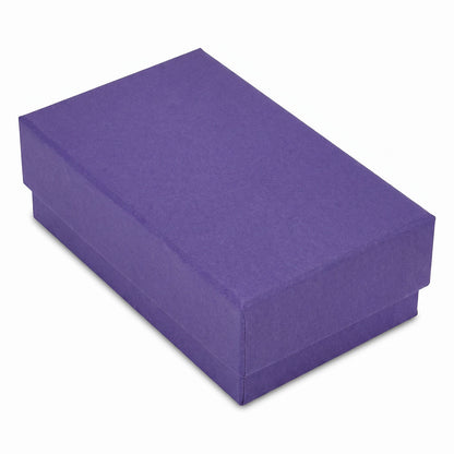 2 5/8" x 1 5/8" x 1" Dark Purple Cotton Filled Paper Box