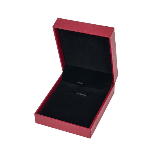 2 5/8" x 3 1/8" Red Leatherette Black Velvet Interior Pendant Necklace Jewelry Box