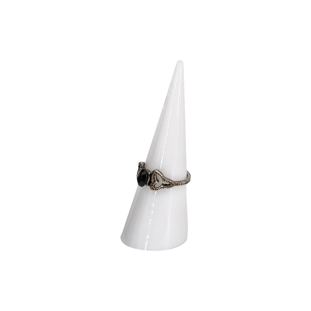 2.5" x 1" White Acrylic Cone Ring Display