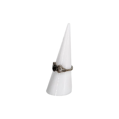 2.5" x 1" White Acrylic Cone Ring Display
