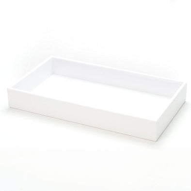 2" High Standard Size White Stackable Plastic Tray