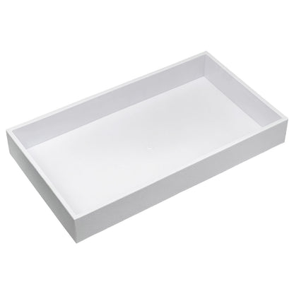 2" High Standard Size White Stackable Plastic Tray