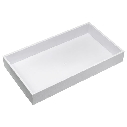2" High Standard Size White Stackable Plastic Tray