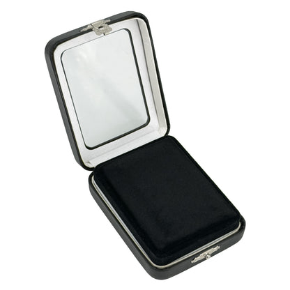 2" x 2 3/4" Black Leatherette Gemstone Box