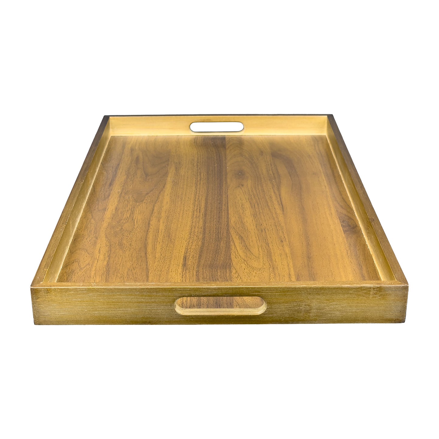 20 1/2" x 13 3/8" Large MDF Wood Serving Tray with Handles