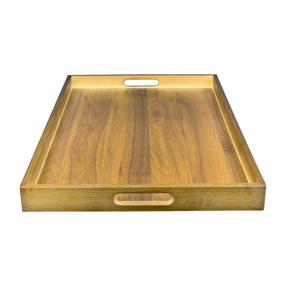 20 1/2" x 13 3/8" Large MDF Wood Serving Tray with Handles