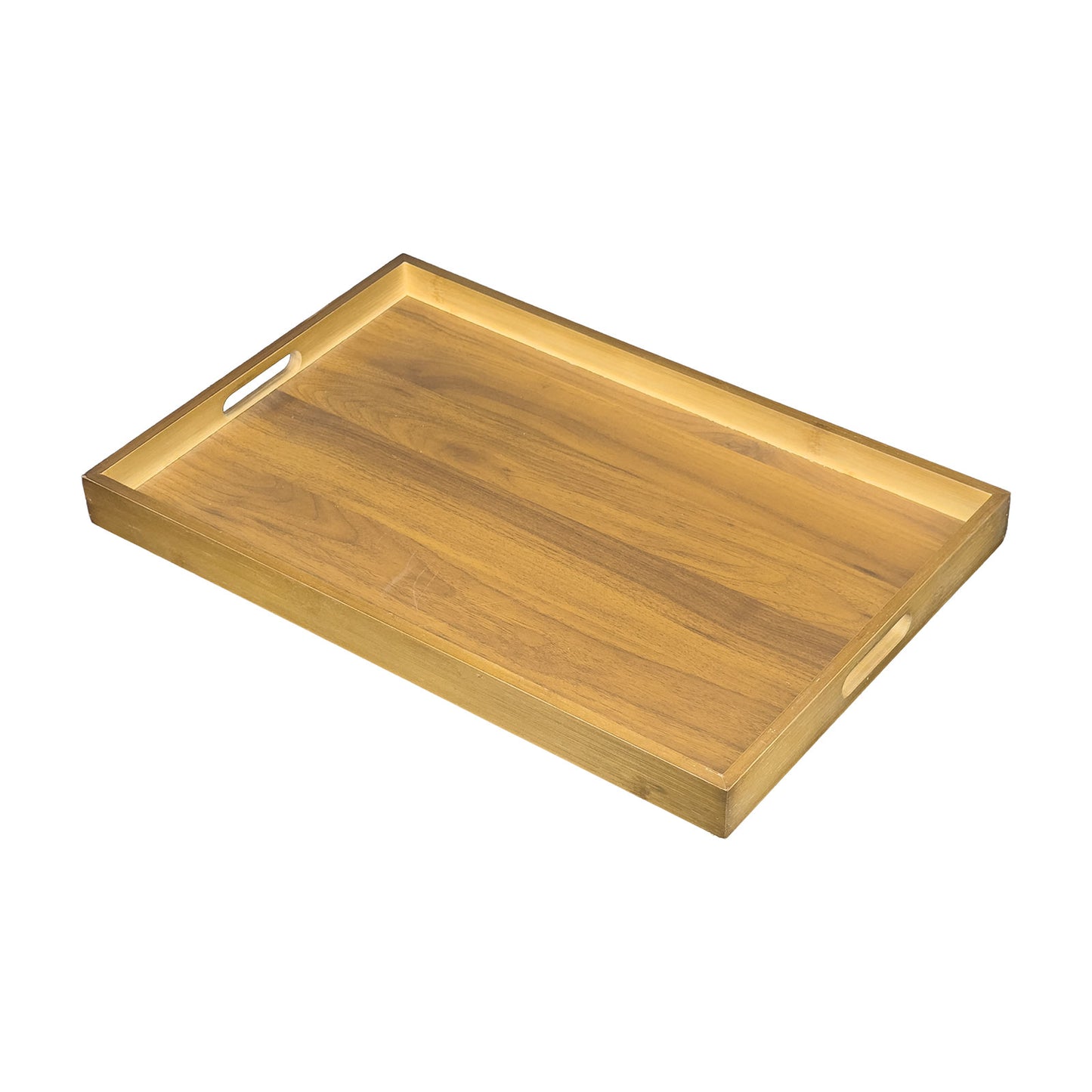 20 1/2" x 13 3/8" Large MDF Wood Serving Tray with Handles